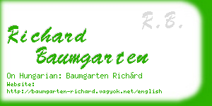 richard baumgarten business card
